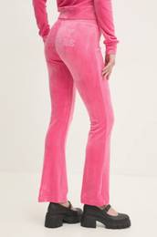 Velur spodnji del trenirke LISA REGAL VELOUR STRAIGHT LEG TRACK PANT roza barva, JCBBJ224829