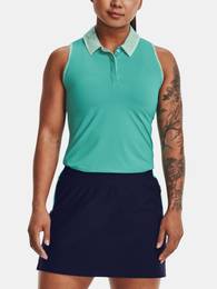 Tlko UA Iso-Chill Sleeveless Polo-GRN - Dmsk