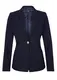 S.Oliver BLACK LABEL Taillierter Blazer mit Emblem-Knopf nachtblau