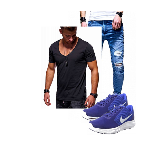 Blau T-Shirt Rello & Reese kombinieren