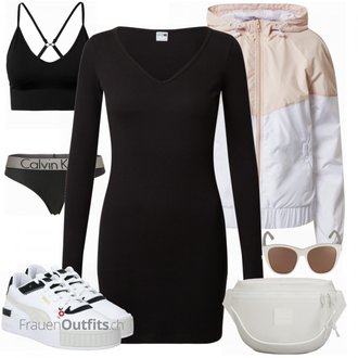 Outfit mit Schwarz Unterhose Calvin Klein underwear "Sport Outfit"