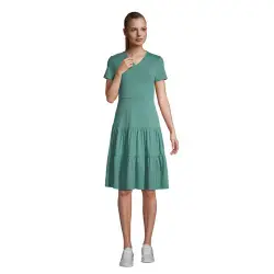 Jerseykleid mit Stufenrock, Damen, Gre: XS Normal, Blau, by Lands'''' End