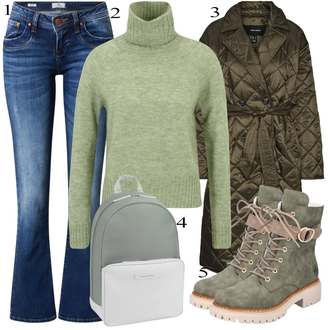 Outfity na zimu s Modrá/Světle modrá/Růžová/Tmavě modrá Džín s Nízkým Pasem/Zvonové Džíny/Džíny s Nízkým Sedem/Kožená Pánská Bund/Pánské tričko LTB "Zimní Outfit"