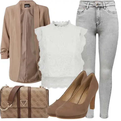 Comment poter Marron/Beige/Gris Blazer Boyfriend/Blazer Chemisier/Blazer Oversize/Blazer Long/Body Chemise/Chemisier Ouvert/Chemisier Business/Chemisier à Col Montant/Chemisier Long/Tunique Pieces avec Marron/Beige/Gris Costume Blazer Boyfriend/Blazer Chemisier/Blazer Oversize/Blazer Long/Body Chemise/Chemisier Ouvert/Chemisier Business/Chemisier à Col Montant/Chemisier Long/Tunique Pieces