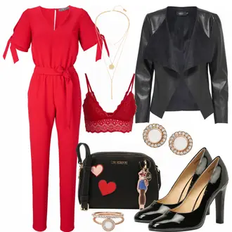 Party Outfits mit Gold Ohrstecker/Ohrclip Fossil "Party"