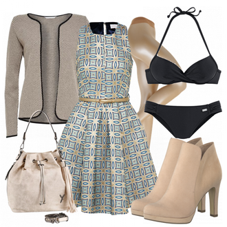 Outfit mit Blau Bademode Lascana "Sonnenschein"