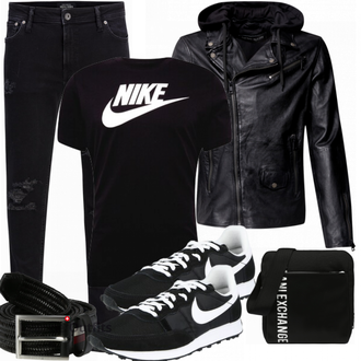 Outfit mit Schwarz Hose Jack & Jones "Alltagsoutfit"