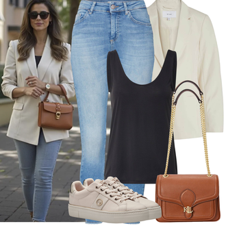 Outfit sa Plava/SvjetloPlava Hlače Jeggings/Traper Tajice/Skinny Hlače Only "Proljetni Outfit"