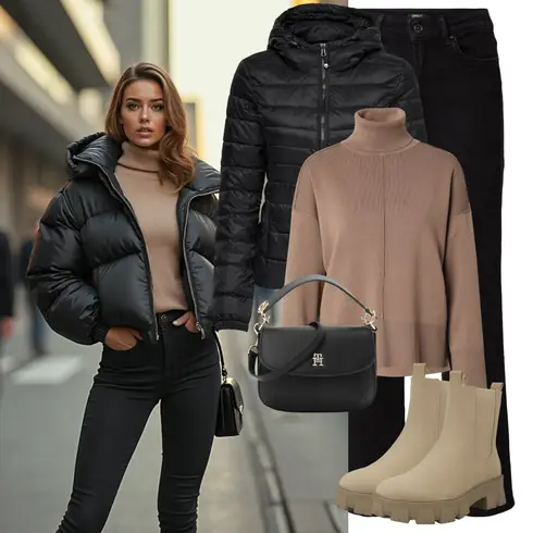 Comment poter Noir Pantalon Grande Taille/T-shirt/Chaussures de sport/Jeans avec Fente/Jean Coupe Régulière/Chemise Formelle/Jean Coupe Slim/Jean Coupe Droite/Chaussures en Cuir/Jeans Thermiques/Veste d'Hiver Only, Gris/Marron/Beige Tricot Grande Taille/Cachemire-Cardigan/Cardigan Col Montant/Pull 2 en 1/Pull en Cachemire/Pull à Col Montant/Pull à Col Roulé Vila avec Noir Pantalon Grande Taille/T-shirt/Chaussures de sport/Jeans avec Fente/Jean Coupe Régulière/Chemise Formelle/Jean Coupe Slim/Jean Coupe Droite/Chaussures en Cuir/Jeans Thermiques/Veste d'Hiver Only