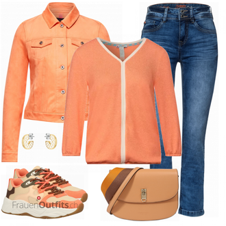Outfit mit Grau Sneaker SCOTCH & SODA "Freizeit Bekleidung"
