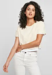 Dmsk Full Double Layered Tee whitesand/white
