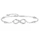 Billie Bijoux Infinity Unendlichkeit Symbol Damen Fußkettchen 925 Sterling Silber Zirkonia Armkette Verstellbar Charm Knöchel Armband (Silber)