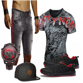 Outfit mit Blau Hut Volcom "LEIF NELSON"