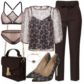 Outfit mit Schwarz High Heel Guess "Eleganter Look"