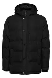 Blend Trystan Steppjacke Herren Winterjacke Jacke gefüttert mit Kapuze, Größe:M, Farbe:Black (194007)