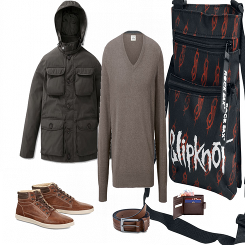 Grau Strickjacke Tchibo kombinieren