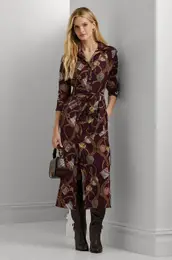 Obleka Lauren Ralph Lauren rdea barva, 200951294