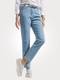Jeans mit Logostickerei MONA Hellblau