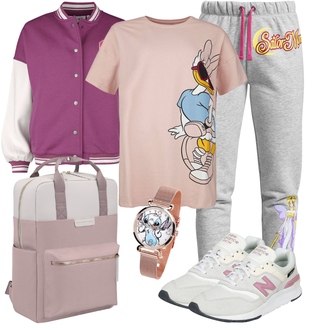 Outfit mit Pastell/Grau Trainingshose Sailor Moon "Zomerkleding"