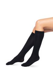 Microfiber knee-high socks 60 DEN black