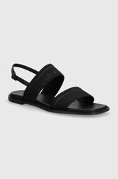 Sandali FLAT SANDAL HE enski, rna barva, HW0HW01990