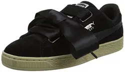 PUMA Damen Basket Heart Metallic Safari 364083 Sneaker, Schwarz (Black-Black), 38 EU