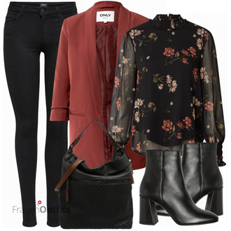 Outfit mit Schwarz Stiefel VERO MODA "Eleganter Businesslook"
