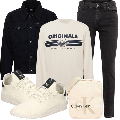 Rosa/Beige/Blau/Weiß Tasche Calvin Klein Jeans kombinieren