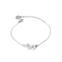 Silver Little Leaf Bracelet