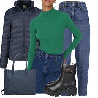 Kort Outfit met bruin/zwart/roze Rubberen Enkellaars/Motorlaars/Gevoerde Enkellaars/Leren enkellaars/Biker Laars/Leren Jas Guess "Outfit voor de herfst"