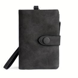 Women' Short Mini Wallet With Snap Closure, Card Holder, For Present