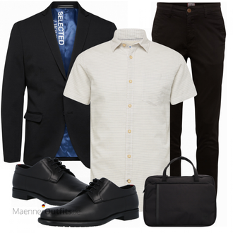 Business Outfits mit Schwarz Anzug SELECTED HOMME "Buro Outfit"