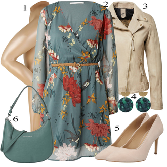 Noël tenues avec Gris/Vert/Turquoise/Bleu Robe en Chiffon/Chemisier Robe/Robe Ceinturée/Robe Imprimée/Robe Fleuri/Robe Portefeuille/Automne Robe/Tunique Only "Magnifique look de soirée"Look: 50ème anniversaire, 18ème anniversaire, Occasions spéciales, Fête Des Mères, Chalets, Concert de pop, Noël, Coachella, Mallé, Fête dans le jardin, Festival, Concert