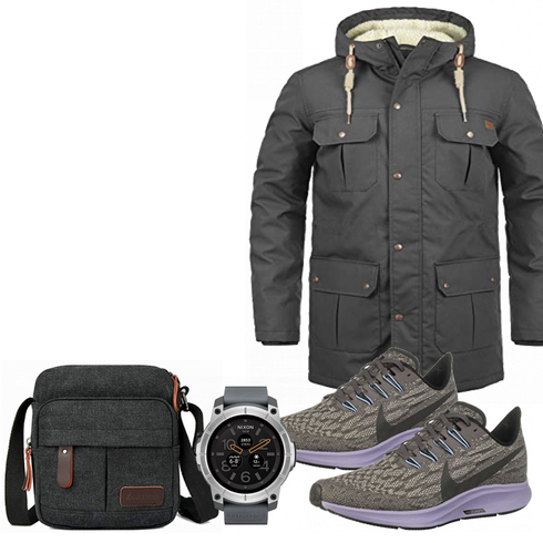 Blau Overall/Jacke Winter Parka !Solid kombinieren