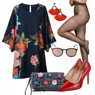 Outfit mit Rot High Heel Högl "LaFiesta"
