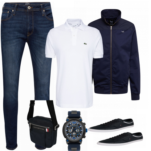 Weiß Poloshirt Lacoste kombinieren