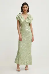 Obleka Tilda Dress zelena barva, NFDDR1350