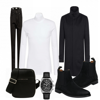 Business Outfits mit Schwarz Jeans SELECTED HOMME "Casual Business Outfit"