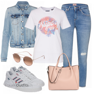 Outfit mit T Shirt Superdry "Praktischer Look"