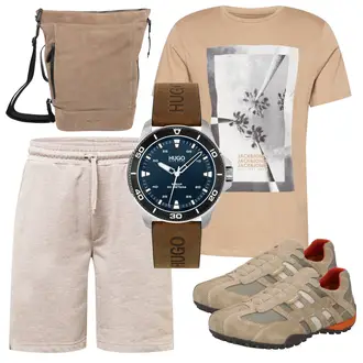 Snake Outfit mit Beige/Braun/Khaki Vintage Sneaker/Walkingschuh/Schmaler Sneaker/Schuh Ohne Schnürsenkel/Sneaker Low/Sommer Sneaker/Leder Sneaker Geox "Street Style Outfit"