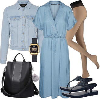 Outfit met zwart Sportschoen/Sandalen/Zomerschoen Skechers "Outfits voor elke dag"