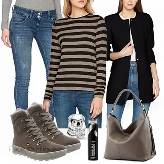 Wasserdicht Outfit mit Grau/Braun/Beige Wasserfester Schuh/Wasserdichter Stiefel/Winter Stiefel/Winter Stiefelette/Winter Sneaker/Herren Lederschuhe Legero "Vila mantel"