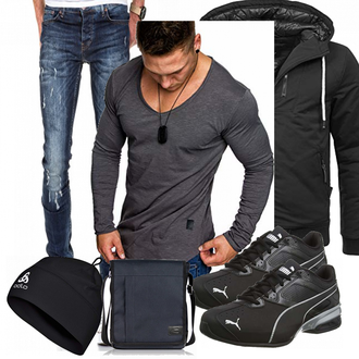 Outfit mit Blau Navahoo "PUMA"