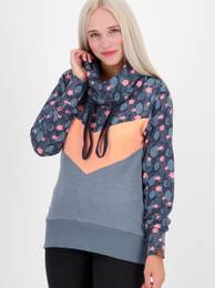 Blue women's patterned sweatshirt - Women
