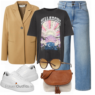 Outfit mit Blau T-Shirt BILLABONG "Perfekt für den Frühling"