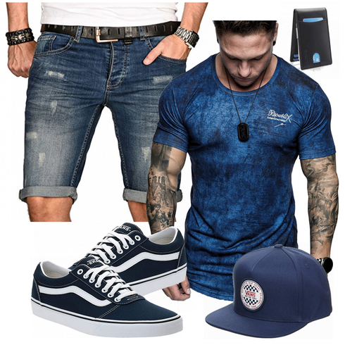 Grau/Blau Schuh Alessandro Salvarini kombinieren