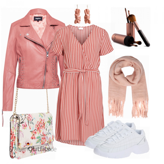 Outfit mit Beige Tigha "Vila kleid"