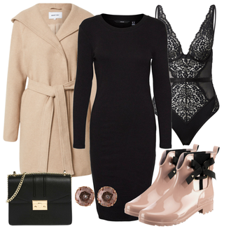 Outfit mit Lila Kleid VERO MODA "Buntes Herbst Outfit"