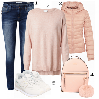 Outfit sa Bež Traper Jakna Only "Praktičan Izgled"