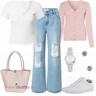 Old Money Outfit mit Hellblau Wide Leg Jean/Baggy Jeans/Schlaghose Jeans/Jeans-Culotte/Jeans mit Schlitz/Jeans mit Loch/Loose fit Jeans/Lederjacken/Herren Lederjacke/Vintage Jeans shyx "Trendiger Freizeitlook"Look: Uni, 90er, Old Money, 70er